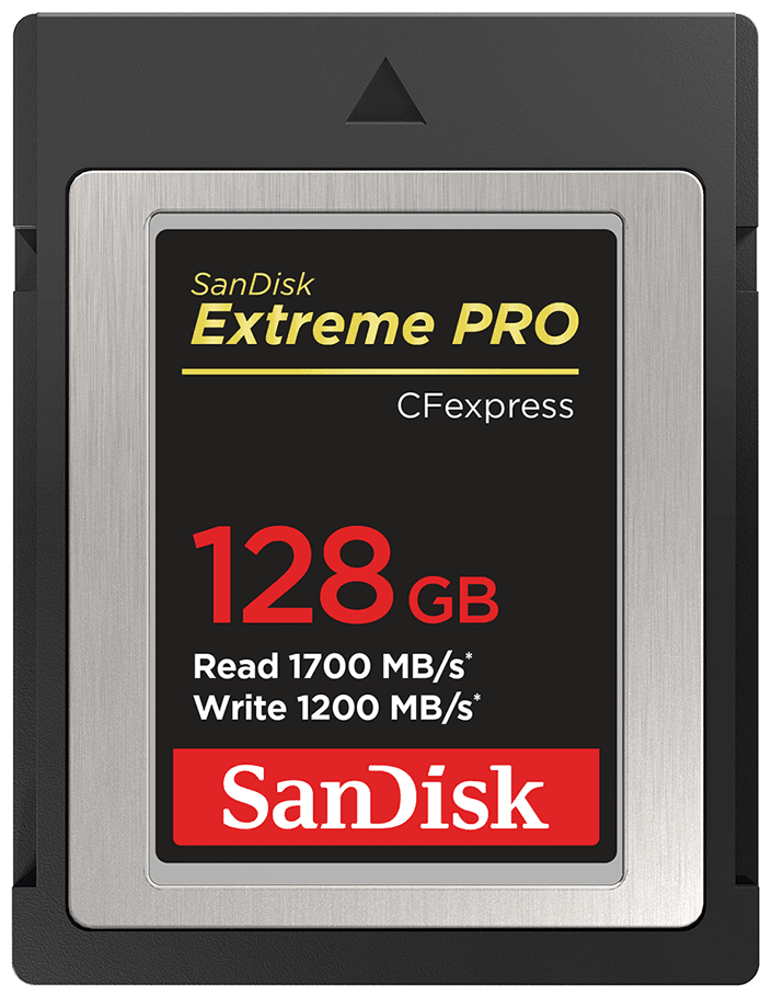 Карта памяти SanDisk CFexpress Type B 128GB Extreme Pro, чтение 1700, запись 1200 МБ/с