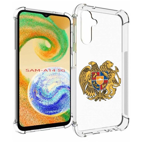 чехол mypads герб флаг чечня для samsung galaxy a14 5g задняя панель накладка бампер Чехол MyPads герб-армении для Samsung Galaxy A14 4G/ 5G задняя-панель-накладка-бампер