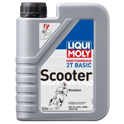 Минеральное моторное масло LIQUI MOLY Motorrad Scooter 2T Basic, 1 л