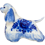 Статуэтка Собака Американский кокер спаниель Породистая Гжель ручная роспись - изображение