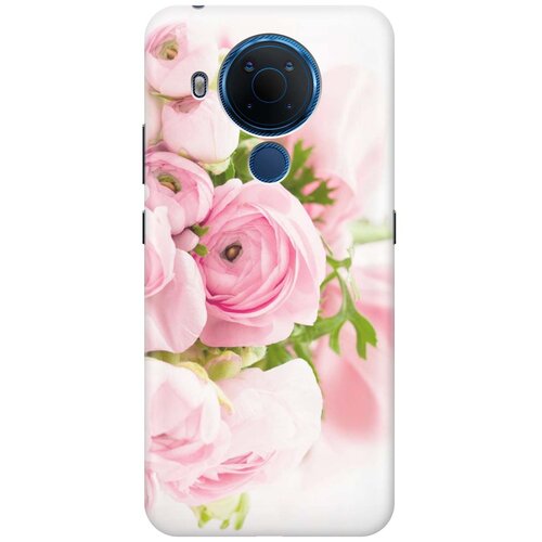 фото Cиликоновый чехол на nokia 5.4 / нокиа 5.4 с принтом "розовые розы" gosso