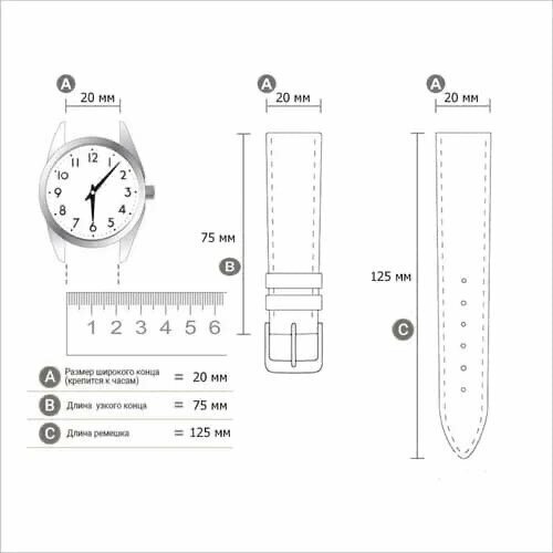 фото Ремешок для часов женский 20мм fashion beads