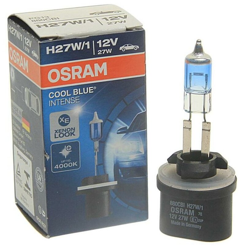 Лампа автомобильная галогенная OSRAM Cool Blue Intense 880CBI H27W/1 12V 27W PGJ13