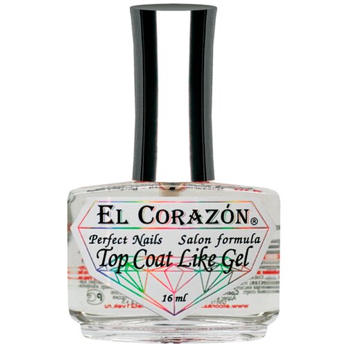 El Corazon Верхнее покрытие Top Coat Like Gel (434) Эффект гелевых ногтей, 16мл.