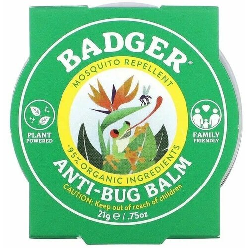 Badger Company, Бальзам для защиты от насекомых с цитронеллой и розмарином, 21 г