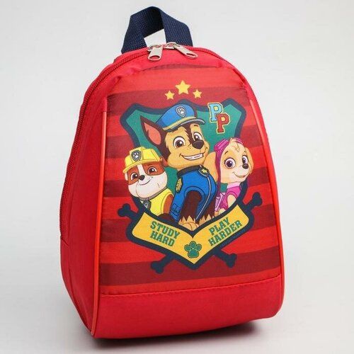 Рюкзак детский Щенячий Патруль 20х13х26 см, отделение на молнии, красный