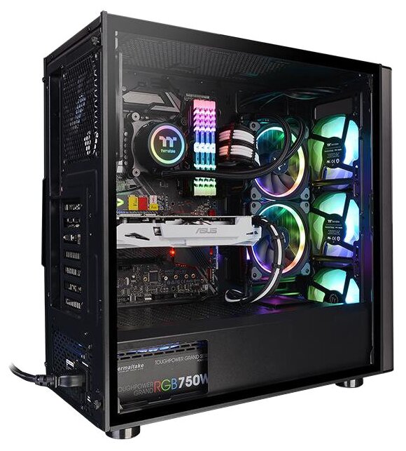 Корпус ATX THERMALTAKE Level 20 MT ARGB, Midi-Tower, без БП, черный - фото №8