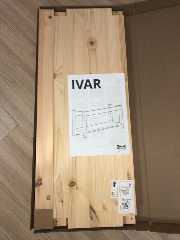 Шкаф деревянный IKEA IVAR 83 см на деревянной напольной подставке IKEA IVAR - фотография № 9