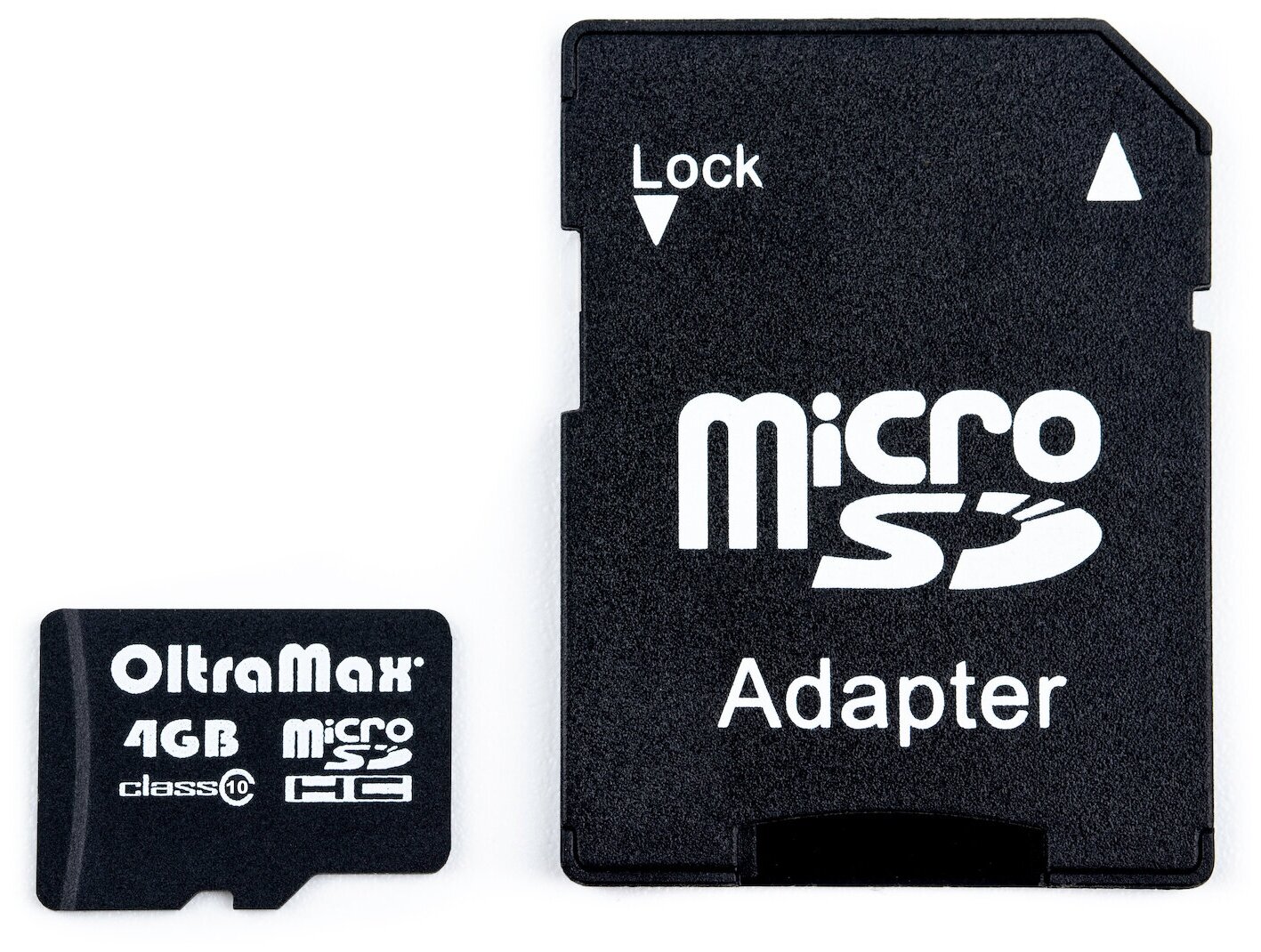 Карта памяти OltraMax microSDHC Class 10 4GB + SD adapter