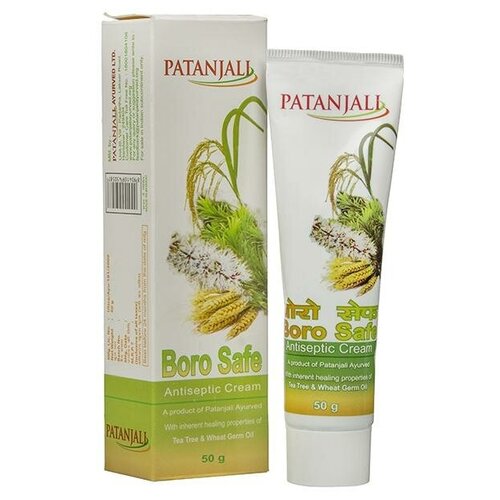 Купить Крем антисептический Боро сейф (Boro Safe Antiseptic Cream), Patanjali, 50 гр