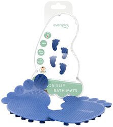 Комплект ковриков EveryDay Baby Коврик для ванной с индикатором температуры 11.2x20.5 см лазурный