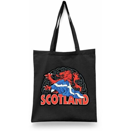 фото Сумка-шоппер унисекс каждому своё "шотландия/scotland" черная