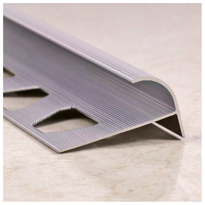 Алюминиевый профиль закладной под плитку для ступеней 10-12 мм Премиум