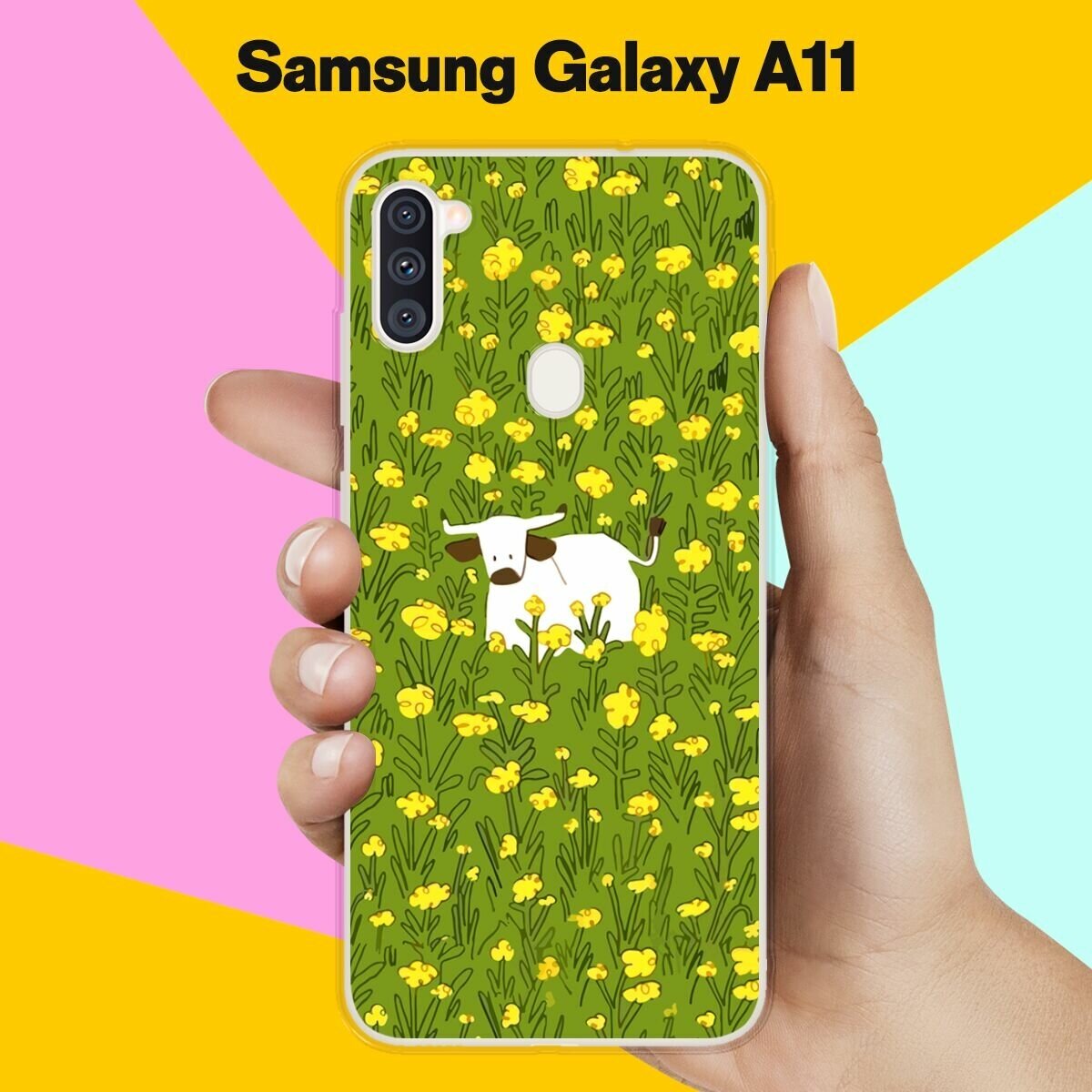 Силиконовый чехол на Samsung Galaxy A11 Корова / для Самсунг Галакси А11