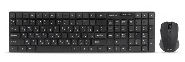 Комплект клавиатура + мышь SmartBuy 229352AG Black USB