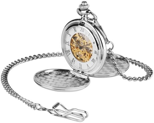 Карманные часы YISUYA, серебряный