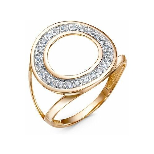 фото Золотое кольцо кюз del'ta d1102739 с фианитом diamant-online