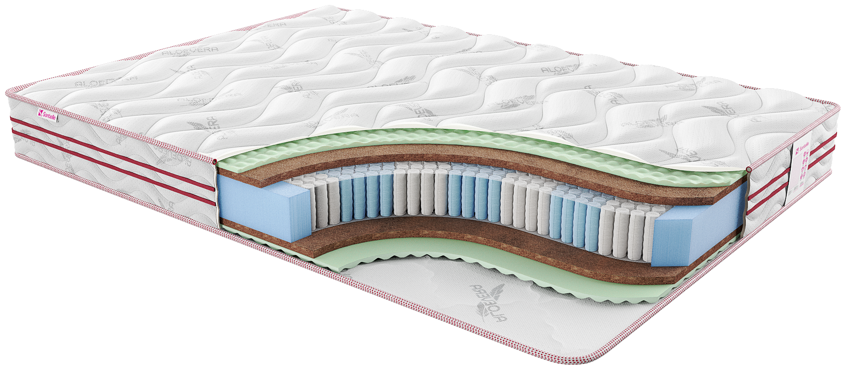 Матрас с независимыми пружинами Sontelle Sante Tense taison 140x200