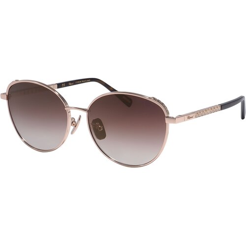 фото Солнцезащитные очки chopard, зеркальные, для женщин, коричневый