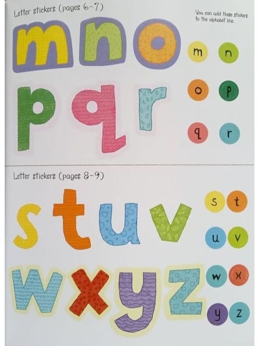 Get Ready for School. First Letters Sticker Book - фото №2