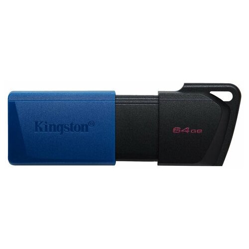комплект 2 штук флеш память kingston datatraveler exodia m 128гб usb 3 2 gen 1 красный Флеш-диск 64GB KINGSTON DataTraveler Exodia M разъем USB 3.2 черный/синий, 2 шт