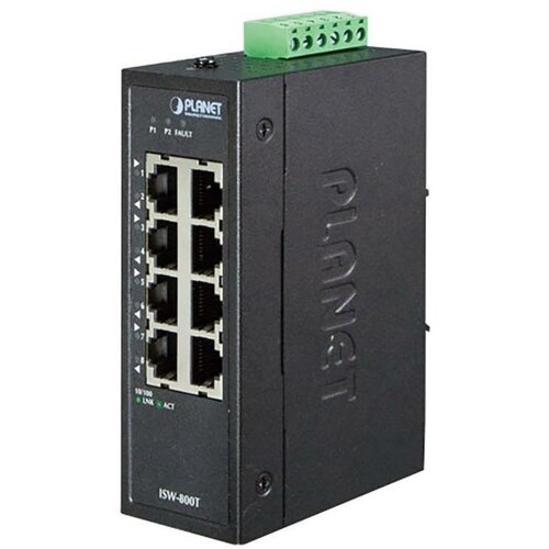 Промышленный коммутатор PLANET ISW-800T 8-портов 10/100TX Fast Ethernet kuwfi 5 port gigabit switch rj45 lan hub full or half duplex exchange mini 10 10 1000mbps desktop fast ethernet switch