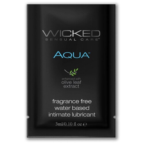 Купить Легкий лубрикант на водной основе с алое Wicked Aqua - 3 мл., Интимные смазки