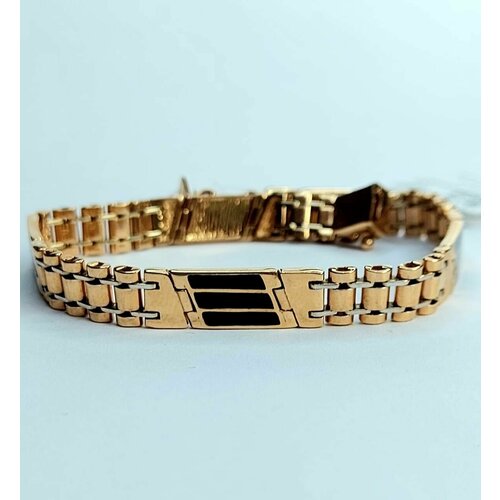 фото Браслет золотой с ониксом skorobogatov jewelry