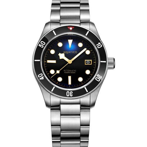 Наручные часы AQUATICO, черный 38mm black blue white green ceramic titanium bezel insert for 40mm case watch accessories bezel