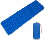 Легкий надувной туристический коврик 40D Nylon синий