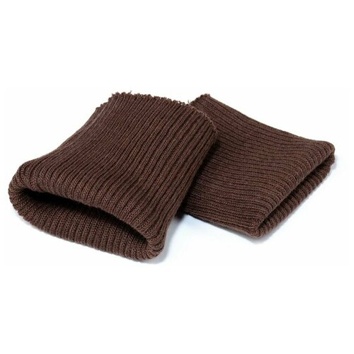 Манжеты трикотажные, полушерсть, цвет коричневый, 124-012