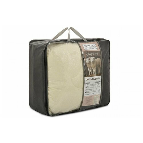 Одеяло овечья шерсть демисез 1,5 СП 145Х205 ТИК CLASSIC PLUS аврора-текс