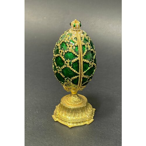 Металлическая шкатулка со стразами - Пасхальное яйцо