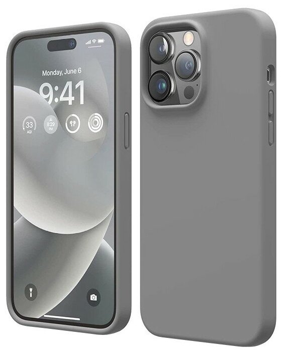 Чехол Elago Soft Silicone для iPhone 14 Pro, серый