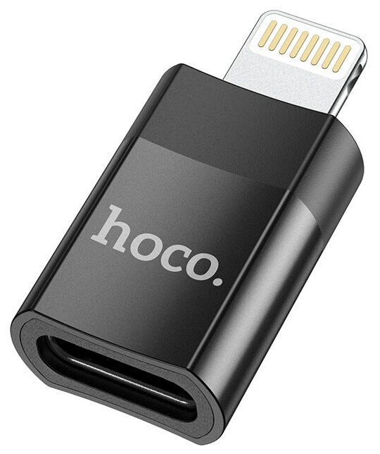 Переходник/адаптер HOCO UA17 Lightning (m) - USB Type-C (f), черный