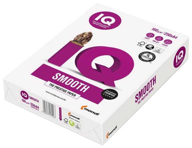 Бумага IQ Smooth A4 160 г/м²