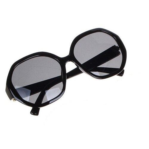 фото Солнцезащитные очки galante, шестиугольные, оправа: пластик, с защитой от уф, для женщин, черный