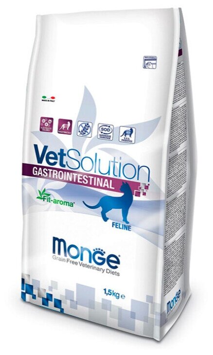 Monge VetSolution Cat Gastrointestinal корм сухой для кошек 1,5 кг - фото №7