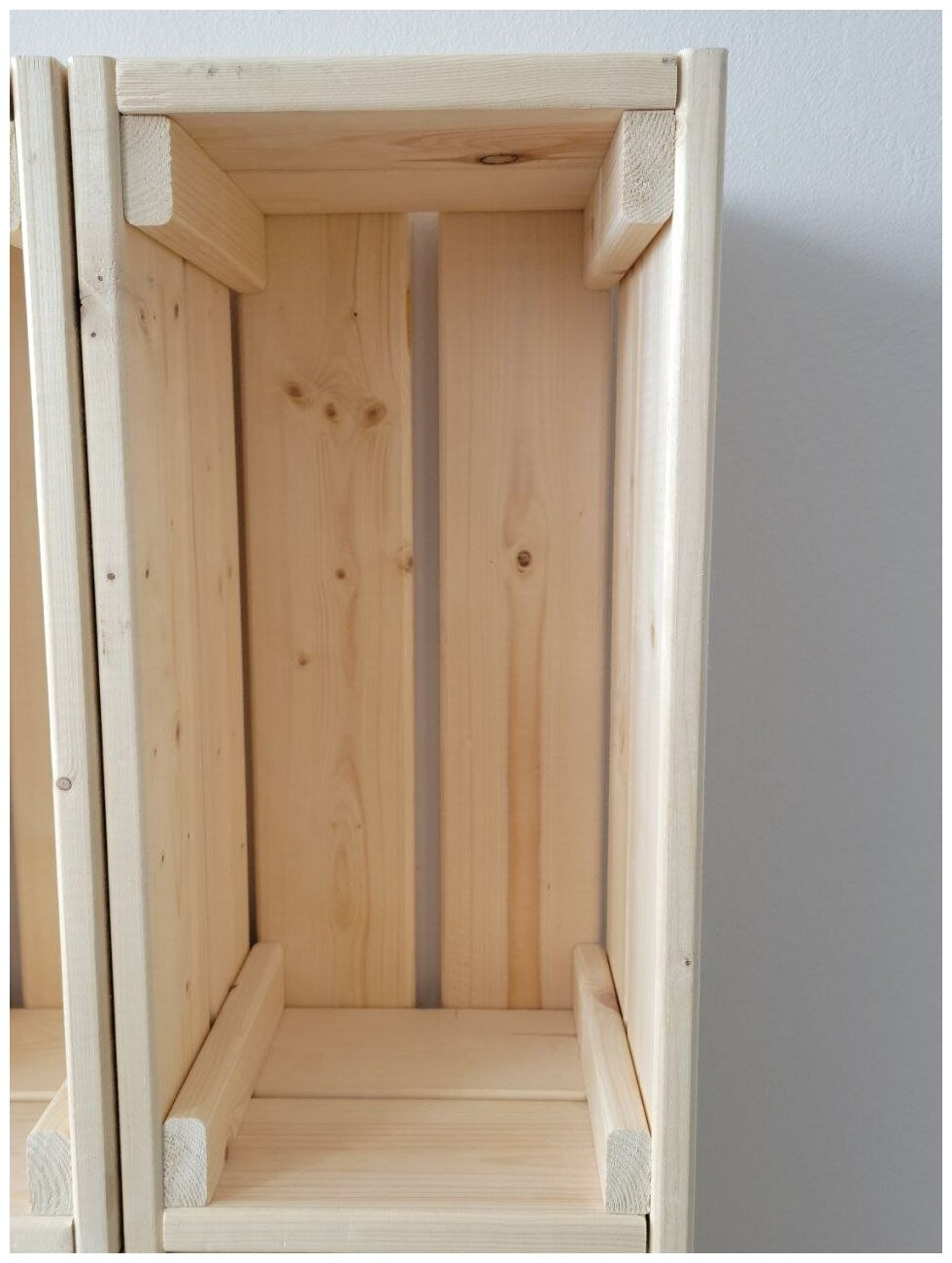 Ящик для хранения деревянный из хвойных пород для цветов и вещей (глубокий)
