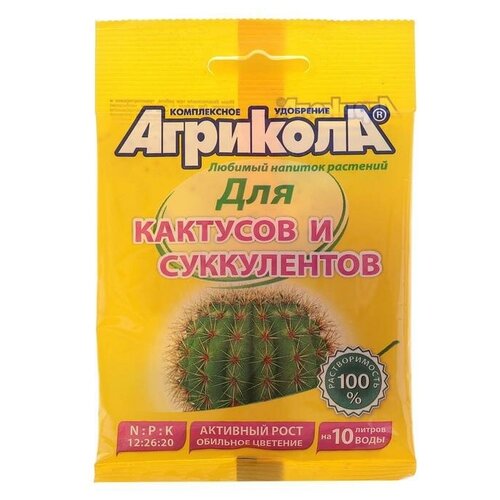 Удобрение Агрикола для кактусов и суккулентов, 10 л, 0.02 кг, 1 уп. удобрение для кактусов агрикола 20 г