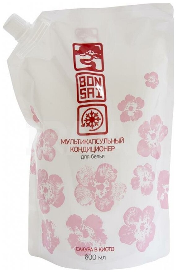 Кондиционер для белья универсальный концентрированный Bonsai 800 мл. с ароматом "сакура В киото""