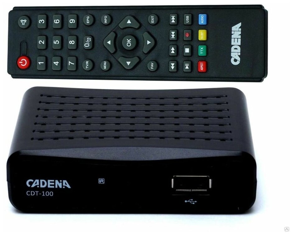 Ресивер DVB-T2 CADENA CDT-100 (TC), черный - фото №2