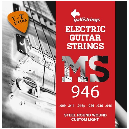 GALLI MS946 струны для электрогитары (009-046) легкое натяжение