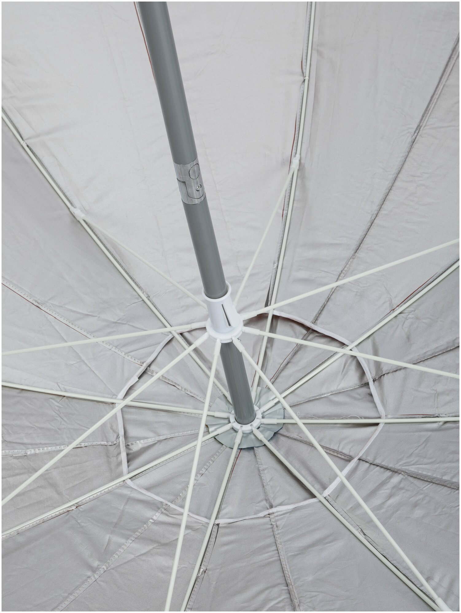 Пляжный зонт, 2,35 м, с клапаном, с наклоном (зеленый), в чехле - фотография № 3