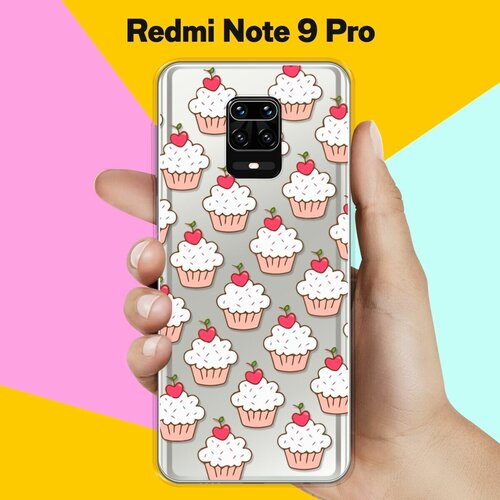 Силиконовый чехол Капкейки на Xiaomi Redmi Note 9 Pro