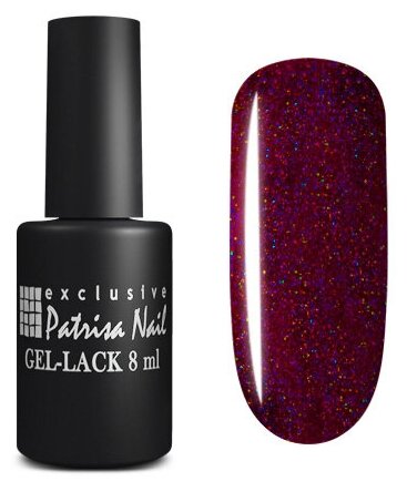 Гель-лак Patrisa Nail №S13 Stellar BD88 Насыщенный малиновый с голографическим шиммером, 8 мл