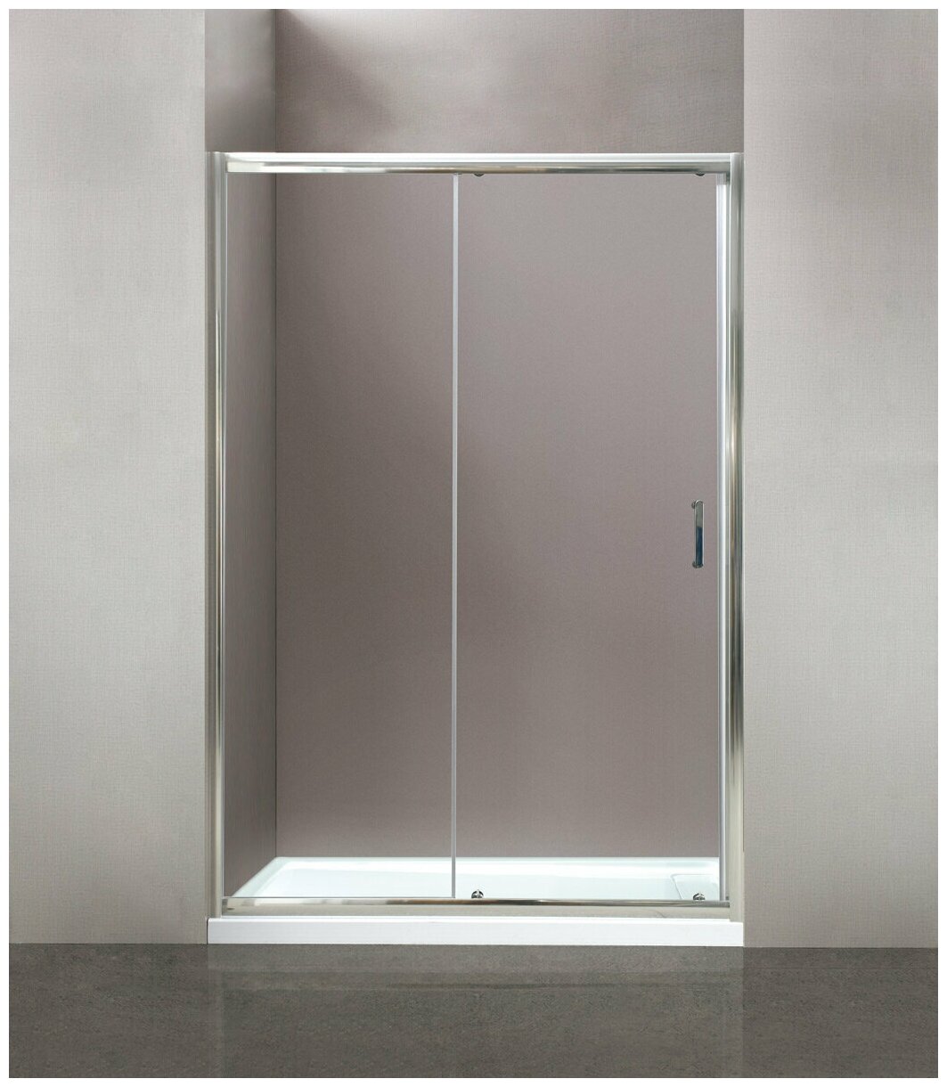 Душевая дверь в нишу BelBagno Uno 150 см прозрачное стекло профиль хром