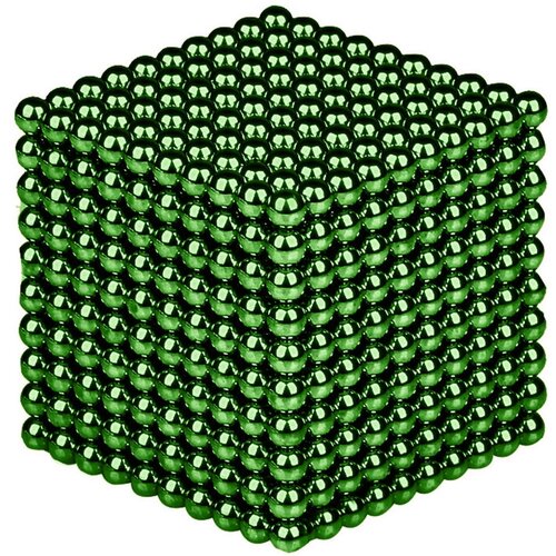Антистресс игрушка/Неокуб Neocube куб из 1000 магнитных шариков 5мм (зеленый) антистресс игрушка неокуб neocube куб из 216 магнитных шариков 5мм розовый