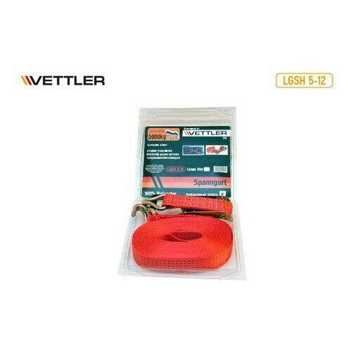 VETTLER Стяжка крепления груза крюк 12м х 50мм 5т VETTLER 2528₽