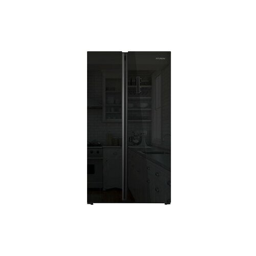 Холодильник Hyundai CS6503FV черное стекло двухкамерный 8067500₽